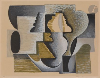 null Serge Charchoune (russe, 1888-1975)
Composition cubiste. Vers 1960.
Lithographie...