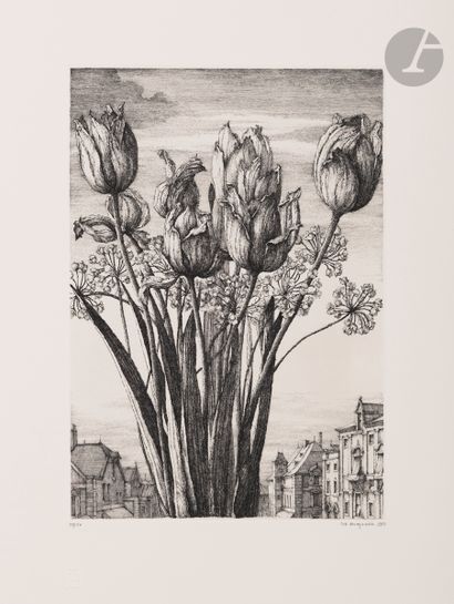 null Érik Desmazières (né en 1948)
Tulipes. 1983.
Eau-forte. 45 x 33 cm. Fitch 74.
Parfaite...