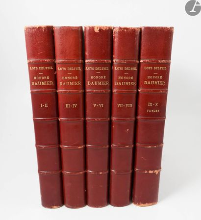 null DELTEIL (Loys).
Honoré Daumier.
Paris : chez l'Auteur, 1925-1926. - 11 volumes...