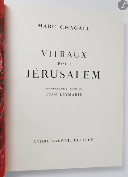 null CHAGALL (Marc).
Vitraux pour Jérusalem. Introduction et notes de Jean Leymarie.
Monte...