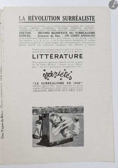  CORTI (Librairie José). Livres et publications surréalistes. Paris : Librairie José...