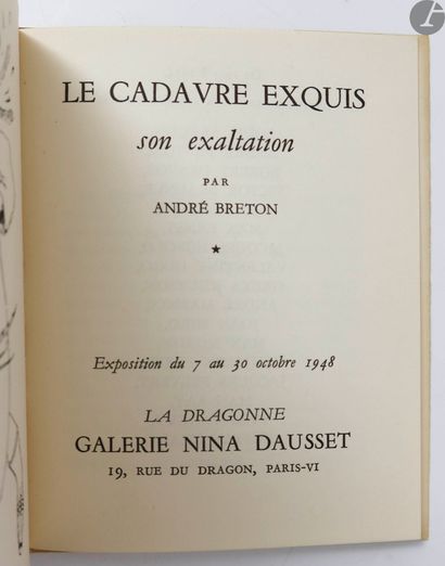 null BRETON (André).
Le Cadavre exquis son exaltation.
Paris : La Dragonne, Galerie...