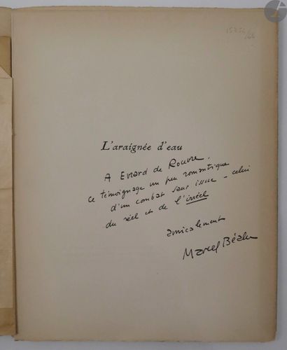  *BÉALU (Marcel). L'Araignée d'eau. Paris : Librairie Les Lettres, 1948. — In-4,...