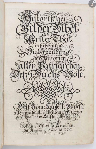 null KRAUS (Johann Ulrich).
Historische Bilder-Bibel : welche besteht in fünff Theil,...