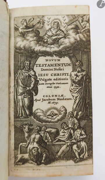  BIBLE. Biblia sacra Vulgatæ editionis. Cologne : Jacobum Naulæum, 1679. — 6 volumes...