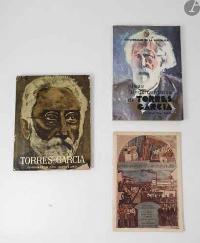 null TORRES GARCIA (Joaquín).
Ensemble de quinze livres et brochures composés par...