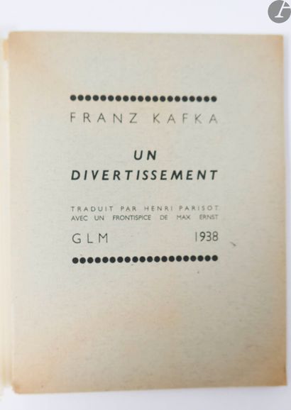 KAFKA (Franz). Un divertissement. Traduit...