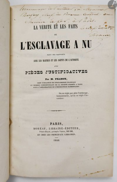 null [ESCLAVAGE] - FRANCE (Joseph).
La Vérité et les faits ou l'esclavage à nu dans...