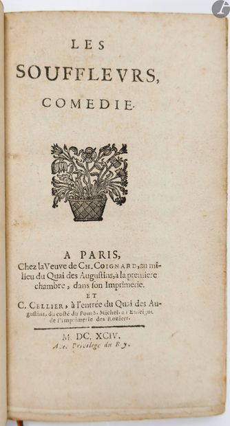  CHILLIAT (Michel). Les Souffleurs, comédie. Paris : veuve de Ch. Coignard, C. Cellier,...