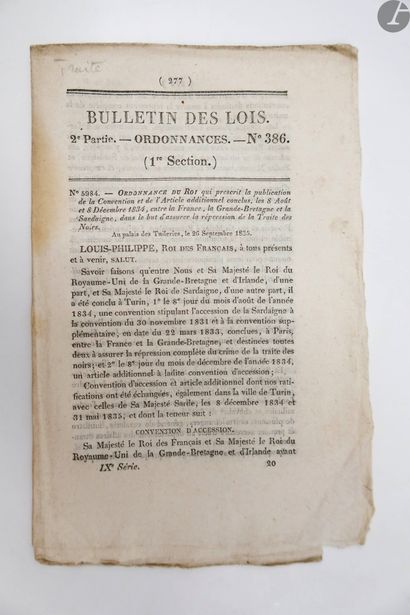 null [SLAVERY].
Set of 10 collections of laws, each including a text dedicated to...