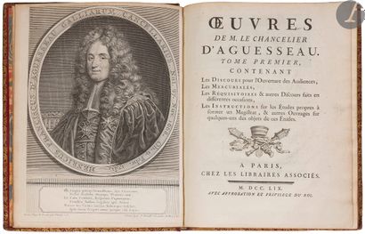 AGUESSEAU (Henri François d'). Œuvres. Paris : Les libraires associés, 1759 (1761)-1783....