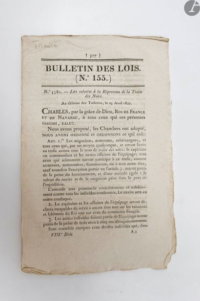 null [ESCLAVAGE].
Ensemble de 10 recueils de lois, chacun comprenant un texte consacré...