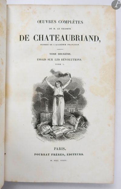  CHATEAUBRIAND (François René de). Œuvres complètes. Paris, Pourrat frères, 1836-1839....