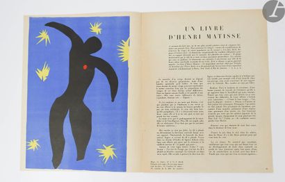 null [REVUE - VERVE] - MATISSE (Henri).
De la couleur.
Paris : Verve, [1945]. — In-folio,...