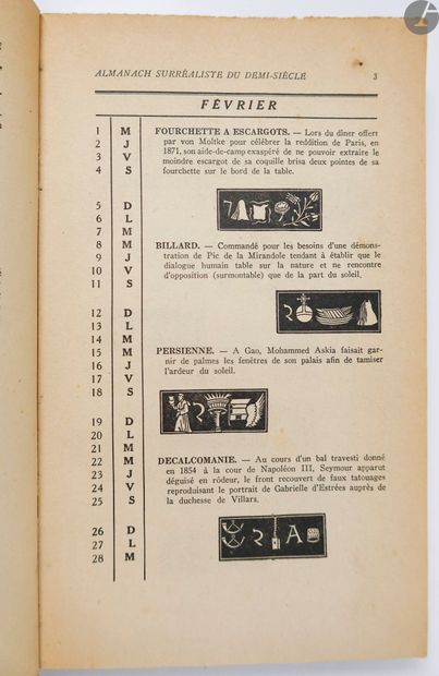 null BRETON (André) - PÉRET (Benjamin).
Surrealist Almanac of the half-century.
Paris...