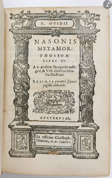  OVIDE. Metamorphoseon libri XV. Anvers : Christophe Plantin, 1582. — In-16, maroquin...