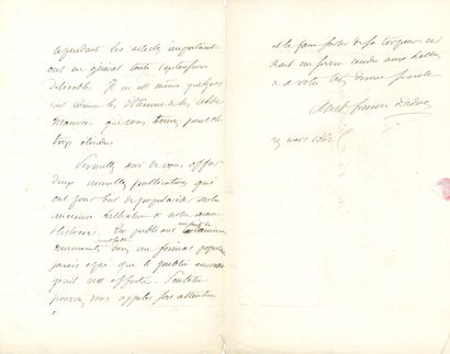 null Ambroise Firmin DIDOT (1790-1876). L.A.S., March 25, 1862, to Hippolyte Lucas;...