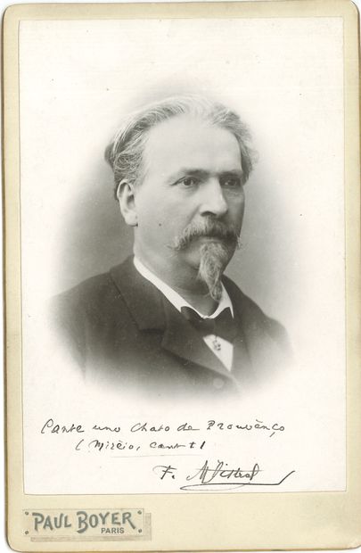null Frédéric MISTRAL (1830-1914). Photographie avec P.A.S. ; photo par Paul Boyer...