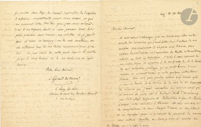 null Gérard de NERVAL. L.A.S. « L. Gérard de Nerval », Passy 23 septembre 1854, à...