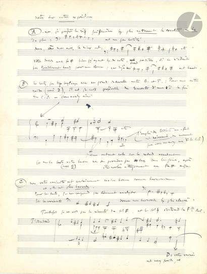 null Roger DÉSORMIÈRE (1898-1963). Autograph musical manuscripts, several of them...