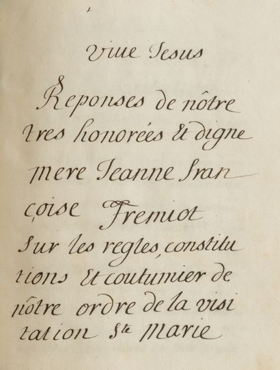 null Sainte JEANNE DE CHANTAL (1572-1641) fondatrice de l’ordre de la Visitation...