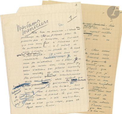 null Georges BERNANOS (1888-1948). Autograph manuscript, [La France devant le monde...