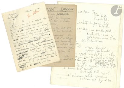 Léon BLUM. 3 manuscrits autographes ; 10 pages...