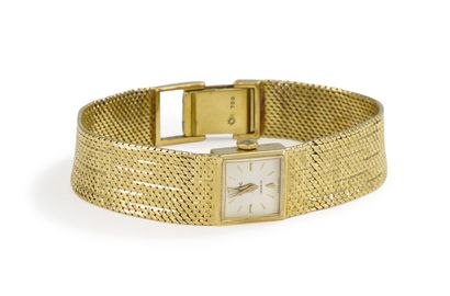 null UNIC (INCABLOC)

Ladies' watch in 18K (750) gold, 18K gold band, square case....