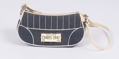 null Christian DIOR and Christian LACROIX. Lot of two bags: a small bag in blue denim...