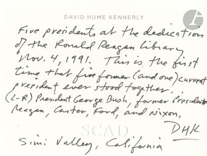 null 
David Hume Kennerly (1947)

Five Presidents. Reagan Library opening. 

Simi...