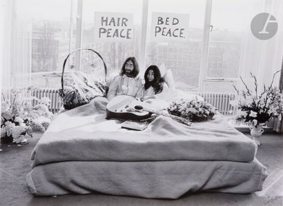 null 
Nico Koster (1940) 

John Lennon and Yoko Ono, Bed-in for Peace, Hilton Hotel....