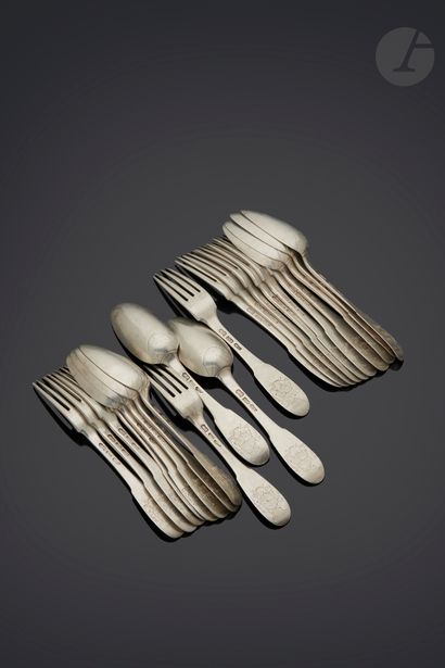 BAYONNE 1769 Set of cutlery model uniplat...