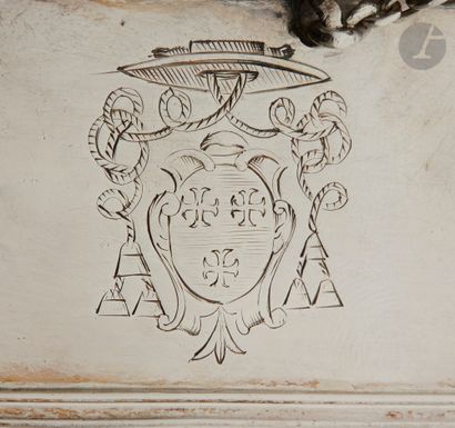 null PARIS 1692 - 1693
Boîte aux saintes huiles en argent uni ouvrant à charnière...