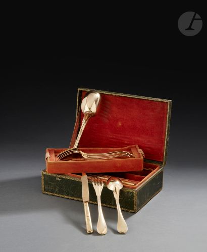 PARIS 1809 - 1818
Set of dessert cutlery...