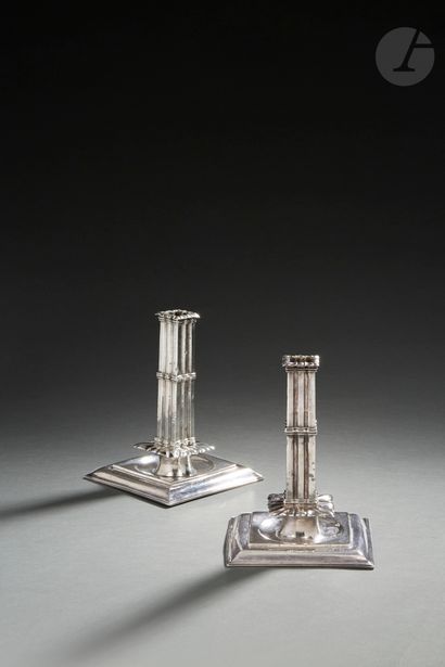 RENNES 1676 - 1681
Pair of candlesticks with...