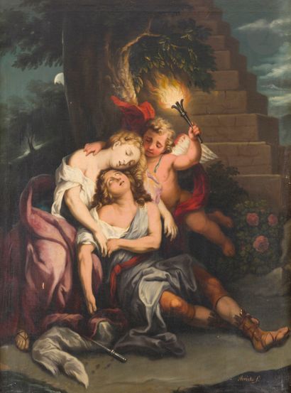 null Attributed to José Augustin ARRIETA (1802 - 1879)
Pyramus and Thisbe, after...