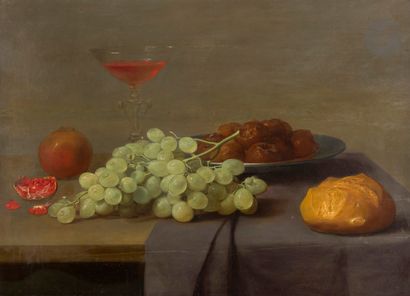 null Jacob Foppen Van ES (Antwerp 1596 - 1666)
Still life with a loaf of bread and...