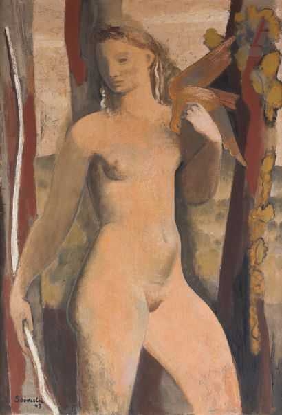 null Jean SOUVERBIE (1891-1981)
Diane chasseresse, 1943
Huile sur toile.
Signée et...