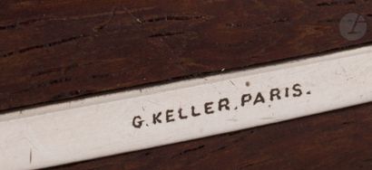 null KELLER
Paper-cutter in the imitation of a large carving knife, the handle in...