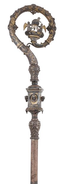 null ATTRIBUTED TO ITALY XIXth CENTURY
Bishop's staff and its silver and vermeil...