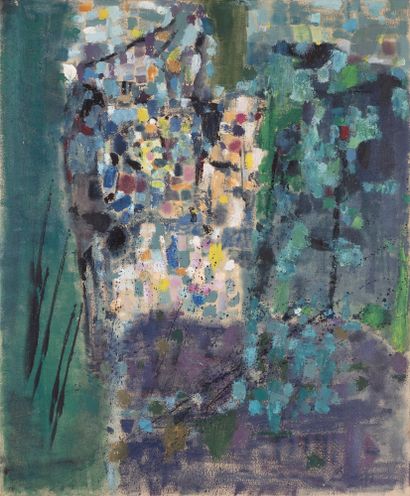 null Camille BRYEN (1907-1977)
Composition n°117, 1956
Huile sur toile.
Signée en...