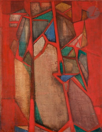 null Géza SZOBEL [Hungarian] (1905-1963)
Composition, circa 1953
Oil on panel.
Unsigned.
61...