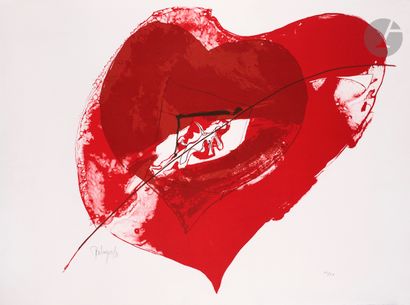 null Paul REBEYROLLE (1926-2005)
Cœur rouge, 1972
Lithographie.
Signée et numérotée...