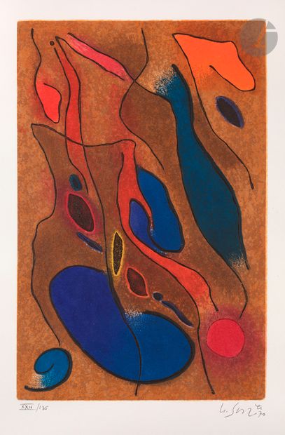 null Gustave SINGIER (1909-1984)
Composition, 1970
Eau-forte et aquatinte.
Signée,...