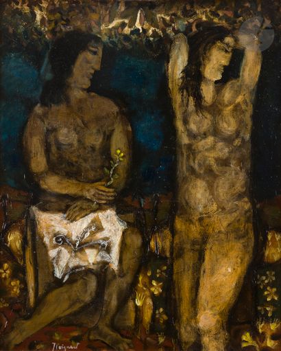 null James COIGNARD (1925- 2008)
Deux nus
Huile sur toile.
Signée en bas à gauche.
Signée...