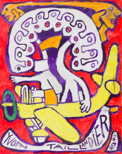 null Yvon TAILLANDIER (1926-2018
)Characters in the planeAcrylic
on canvas.
Signed...