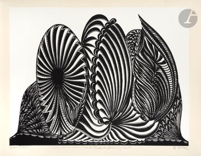 null Philippe DEREUX (1918-2001) - KOPAC
Fleur-fixion - Composition - Fronton de...