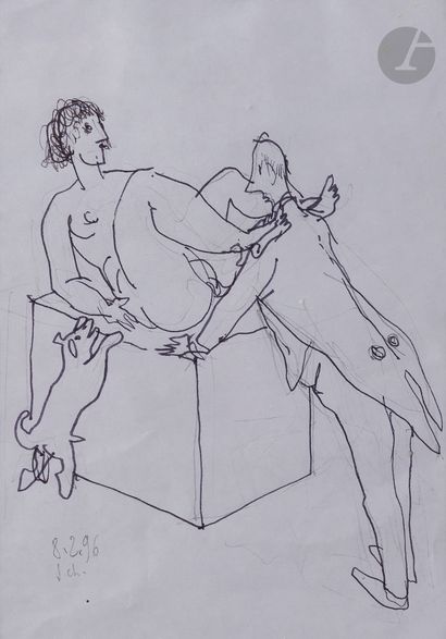 null Jean-Jules CHASSE-POT (1933-2010
)L'Amour à Troyes, 1995-962
inks on pencil...
