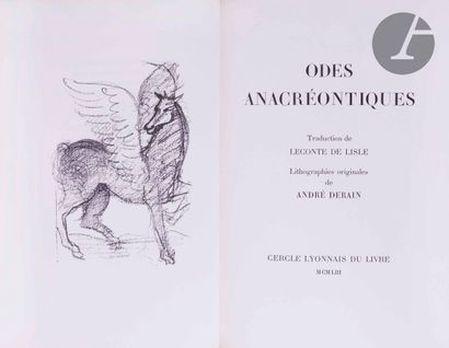 null DERAIN (André) - LECONTE DE LISLE.
Odes anacréontiques. Traduction de Leconte...