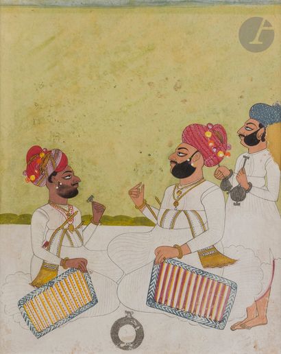Portrait of notables, India, Marwar, probably...